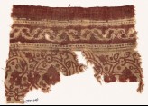 Textile fragment with flower-heads, rosettes, and interlacing vines