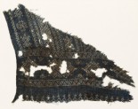 Textile fragment with geometric patterns, diamond-shapes, and zigzags made of dots (EA1990.65)