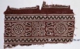 Textile fragment with oval medallions, tendrils, and linked rosettes (EA1990.672)