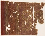 Textile fragment with large medallions and flower-heads