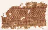 Textile fragment with chevrons and crenellations