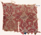 Textile fragment with flowers and dotted tendrils (EA1990.748)