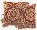 Textile fragment with large medallions, rosettes, and snowflakes