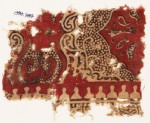 Textile fragment with plant design