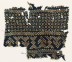 Textile fragment with rosettes, lobed squares, and bandhani, or tie-dye, imitation