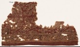 Textile fragment with leaves and quatrefoils