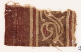 Textile fragment with tendril and leaves