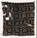 Textile fragment with S-shapes, rosettes, and quatrefoils