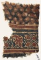 Textile fragment with leaves and dots (EA1990.923)