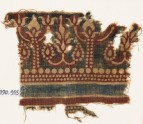 Textile fragment with stylized trees and flowers (EA1990.935)