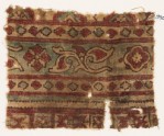 Textile fragment with leaves and quatrefoils