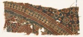 Textile fragment with arches and stylized trees