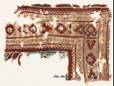 Textile fragment with medallions and zigzags