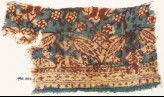 Textile fragment with floral patterns