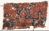 Textile fragment with heart-shaped leaves and tendrils