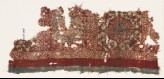 Textile fragment with medallions, tendrils, and zigzags