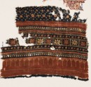 Textile fragment with bands of flowers and dots (EA1990.1092)