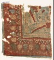 Textile fragment with parrots and palmettes (EA1990.1096)