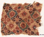 Textile fragment with interlocking quatrefoils, stars, and flowers