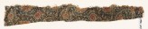 Textile fragment with tendrils, dots, and flowers (EA1990.1104)