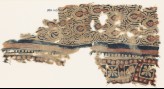 Textile fragment with stylized plants and squares (EA1990.1119)