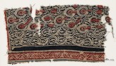 Textile fragment with stylized plants