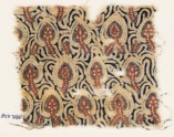 Textile fragment with stylized plants (EA1990.1126)