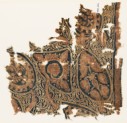 Textile fragment with stylized leaves, tendrils, and bunches of fruit (EA1990.1137)