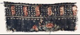 Textile fragment with flowers and leaves