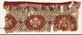 Textile fragment with linked medallions and flowers