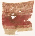 Textile fragment with bodhi leaves and possibly stylized trees