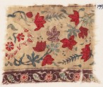 Textile fragment with naturalistic flowers