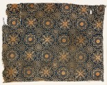 Textile fragment with dotted octagons, stars, and quatrefoils