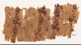 Textile fragment with bands of flowers and berries