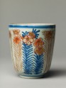 Cup with chrysanthemums