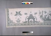 Valance with crows, lions, phoenixes, and dragon boats