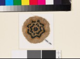 Textile fragment with eight-pointed star, possibly a jar cover