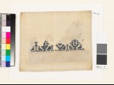 Textile fragment with stylized pairs of birds and trees