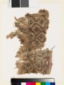 Textile fragment with trefoils, stylized buds, and leaves