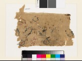 Textile fragment with rosettes and leaves