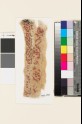 Textile fragment with floral scrolling pattern, probably from the cuff of a sleeve (EA1993.250)