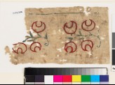 Textile fragment with sprays of crescent-shaped flowers