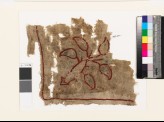 Textile fragment with plant and leaves (EA1993.257)