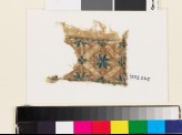 Textile fragment with rosette, diamond-shape, and square