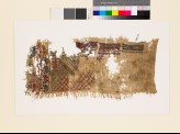Sampler fragment with lattice, stars, and geometric and floral shapes (EA1993.317)