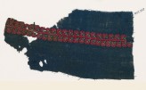 Textile fragment from a garment with band of stylized flowers