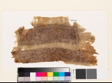 Textile fragment from a garment with bands of stylized floral shapes, quatrefoils, and rosettes (EA1993.361)