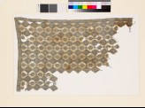 Textile fragment with diamond-shapes and geometric patterns