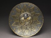 Lobed dish with a Chinese warrior