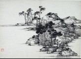 Landscape with rocks and trees